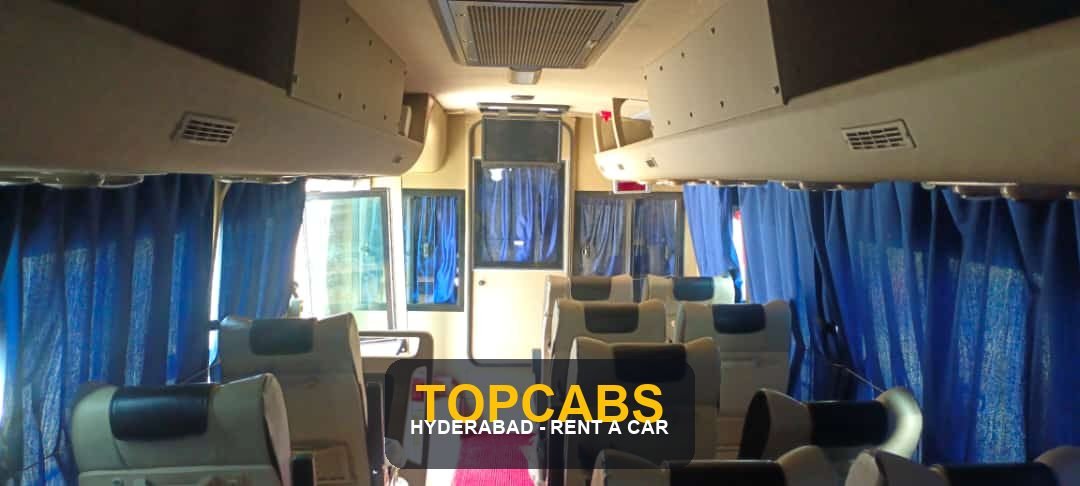 TopCabs 22-seater AC coach front cabin