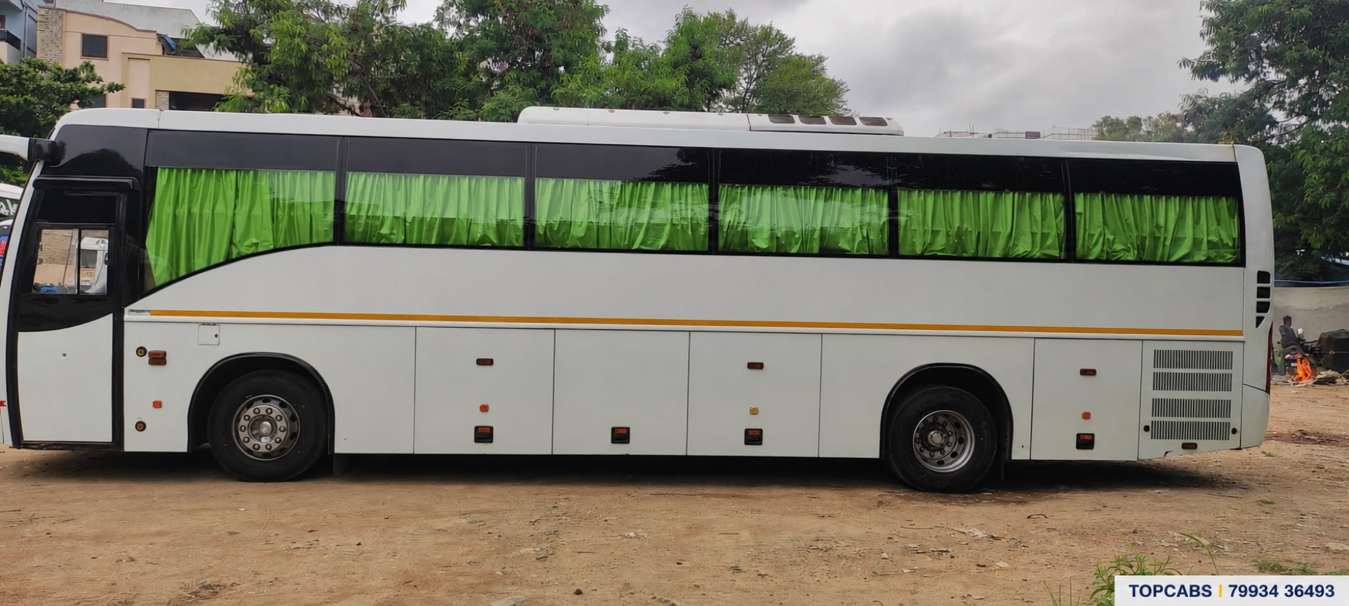 TopCabs Volvo 45 seater AC bus rental in Hyderabad