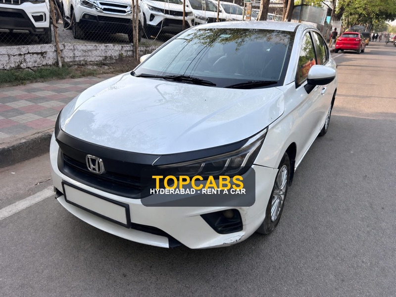 TopCabs Honda Amaze premium sedan for Hyderabad local cab rental