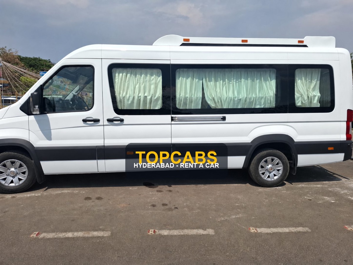 Watermarked TopCabs Force Urbania for Hyderabad group travel